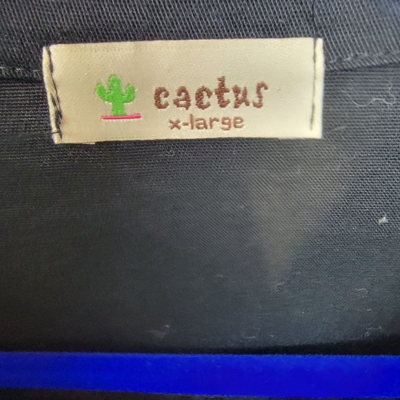 Cactus Women's Black Jean Button-up Jacket Italy Themed - Picture 3 of 7